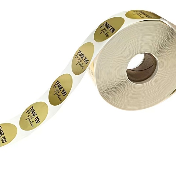 500 Gold Foil Stickers Thank You for your purchase PRICE IS FIRM - Picture 6 of 8